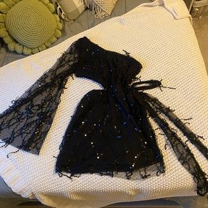 Black off the shoulder dress